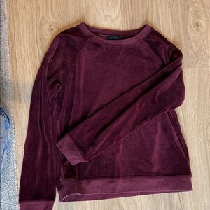 Sanctuary Women's velvet burgundy Long Sleeve Top